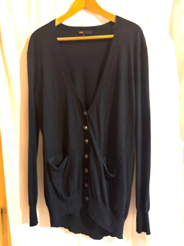 MAJE gilet mi-long noir taille 2 ou 40 - Photo 2/4