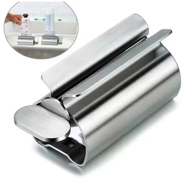 Rolling Toothpaste Tube Squeezer Stainless Steel Easy Dispenser Squeeze Holder