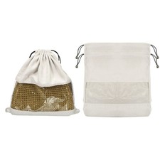 3Pack Dust Bags 11.42"x11.42"Cover Storage Bags with Window, Gray