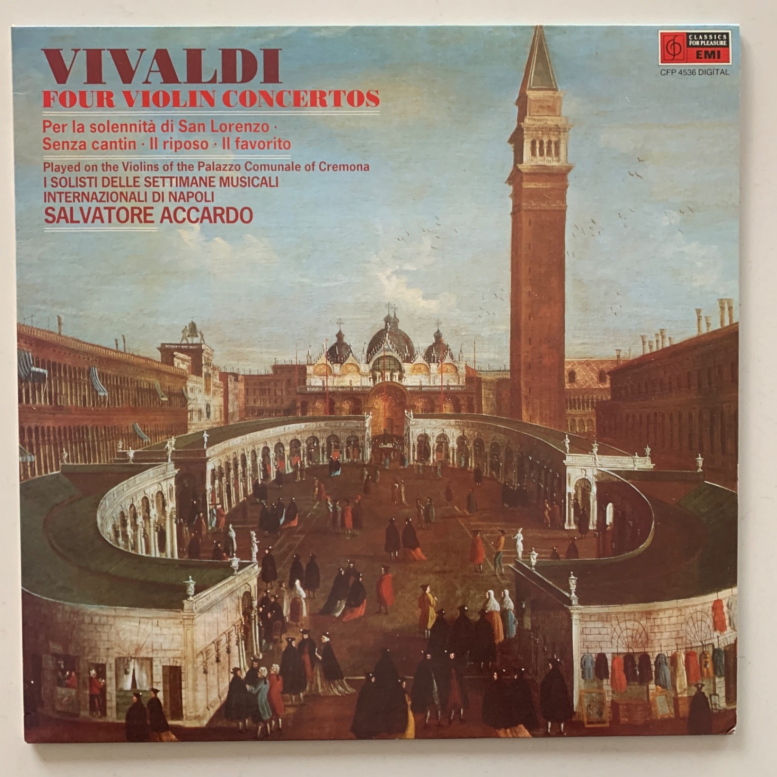 Vivaldi,  Accardo – Four Violin Concertos - 1985 Vinyl LP - Near Mint (NM/NM)