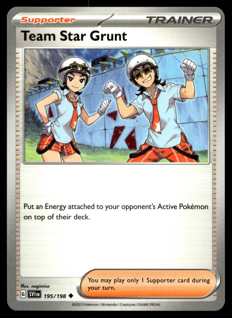 Team Star Grunt 195/198 Uncommon Scarlet & Violet Pokemon Near Mint