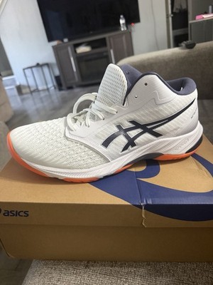 ASICS Netburner Ballistic FF MT 3 Mid Top Lace Up White/Indigo Fog