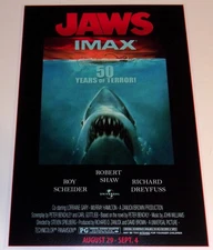 JAWS ('75) Film Steven Spielberg 2025 IMAX Poster - 50th Anniversary Art 19"x13"
