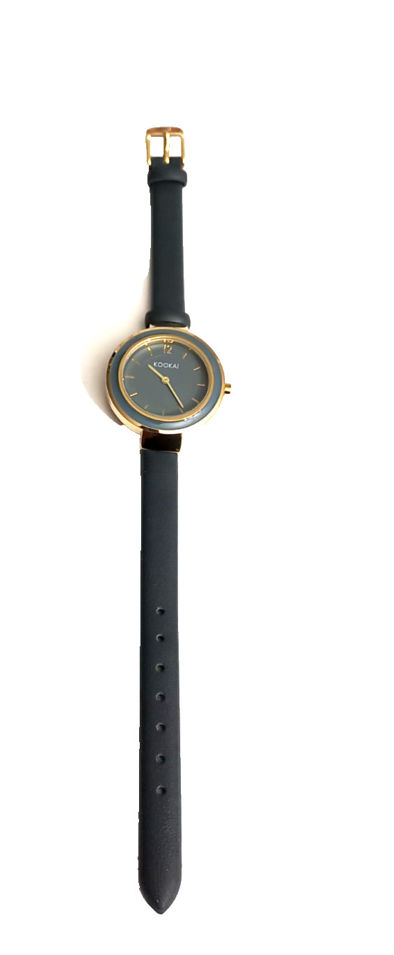 Montre femme KOOKAÏ simili cuir gris montre analogique à quartz