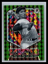 Sandy Koufax Los Angeles Dodgers 2021 Panini Mosaic #V15 Vintage Green