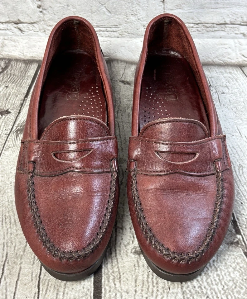 Mocasines Dexter de cuero vintage años 90 talla 7M borgoña hechos en EE. UU. Foto 3 de 4