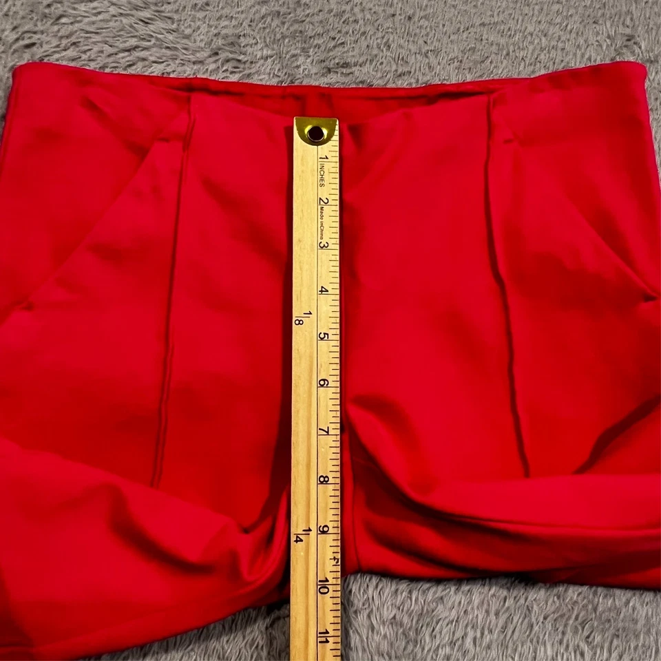 INC International Concepts Dress Pants Women's 6P Petite 30x26 Pink Red Side Zip - Image 4 of 4