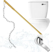 Universal Toilet Flush Handle Replacement Kit, Front Mount Tank Trip Lever Zinc 