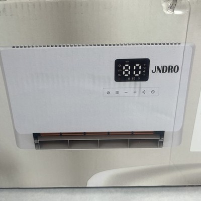 JNDRO Wall-Mounted Space Heater with ECO Thermostat, LED Display, Remote
