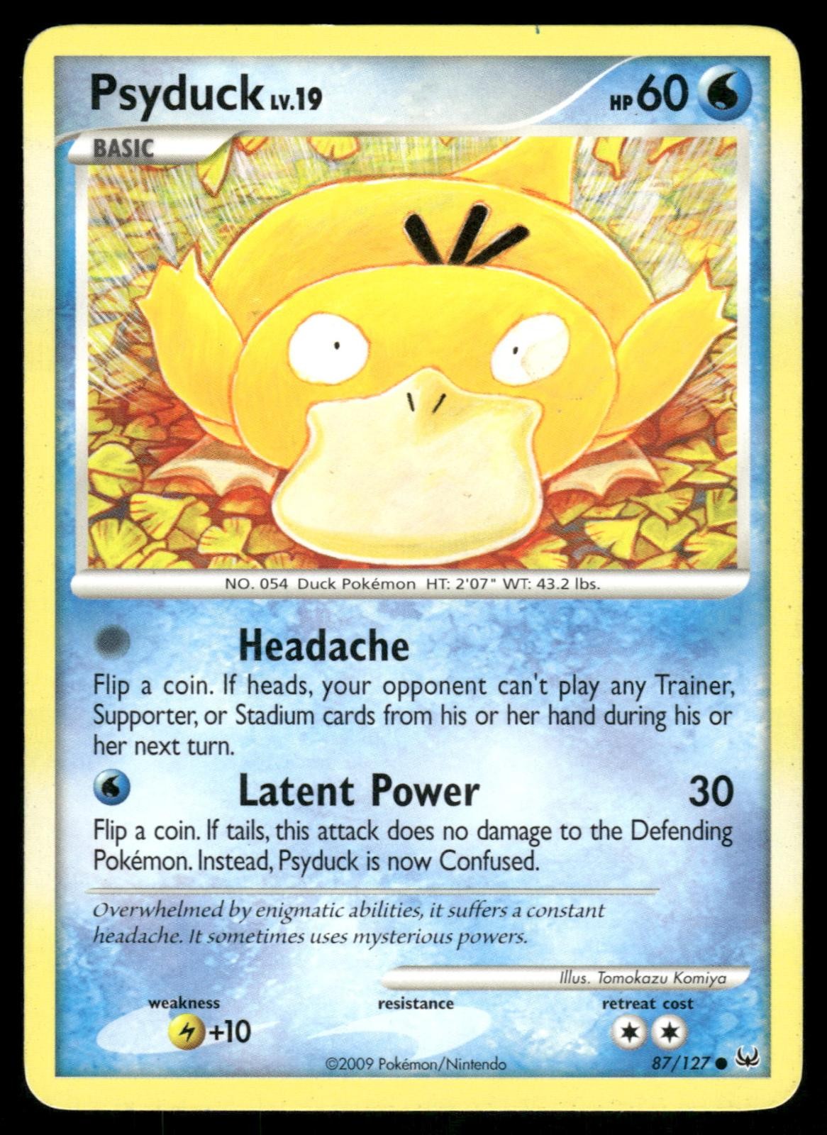 Psyduck 87/127 Common Platinum Pokemon Moderately Played