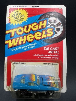 Kidco Tough Wheels 63 Corvette Blue Opening Hood 1/60 UNPUNCHED!