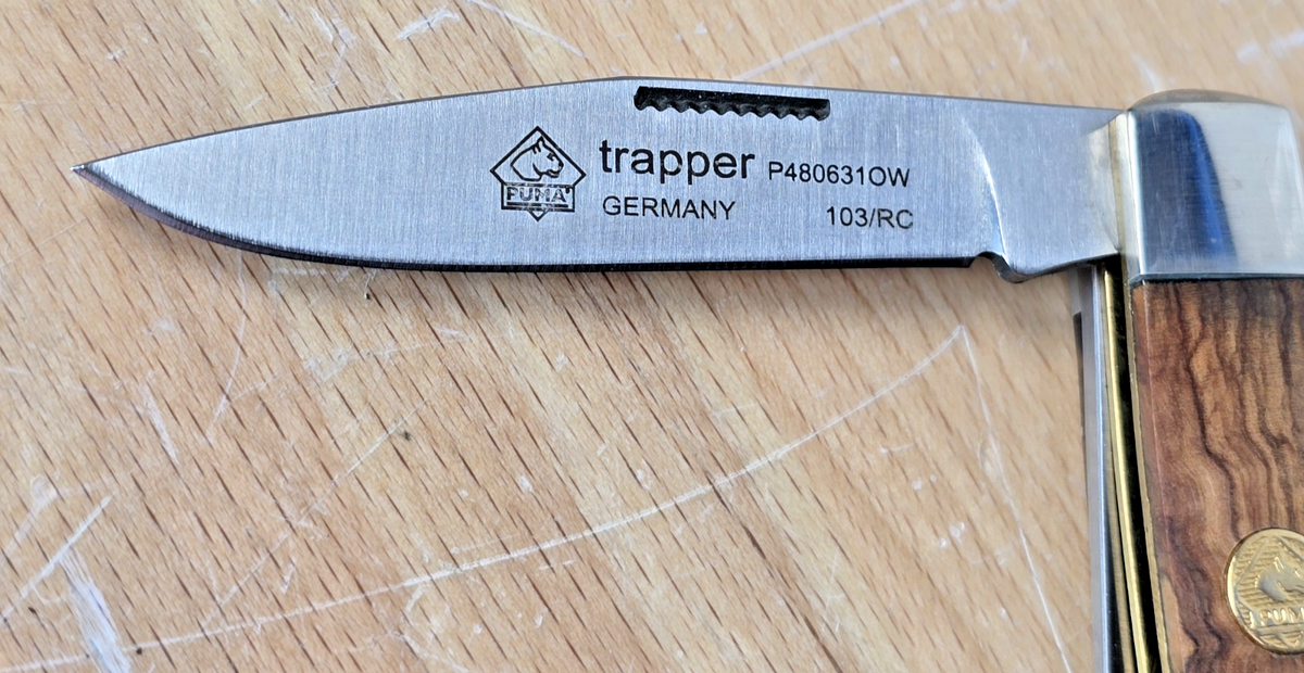 PUMA-WERK 48 0631 Trapper Wood Handle Pocket Knife Germany NIB NOS