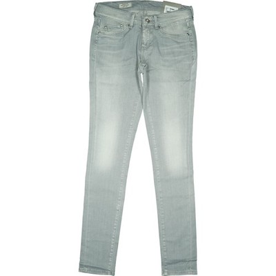 PEPE JEANS W28 L32 Hose h. grau Damen Pixie Skinny Fit stretch Slim Leg 36 S NEU