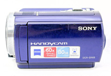Sony Handycam DCR-SR68 80GB HDD Camcorder Blue   60x Zoom Touchscreen   Tested