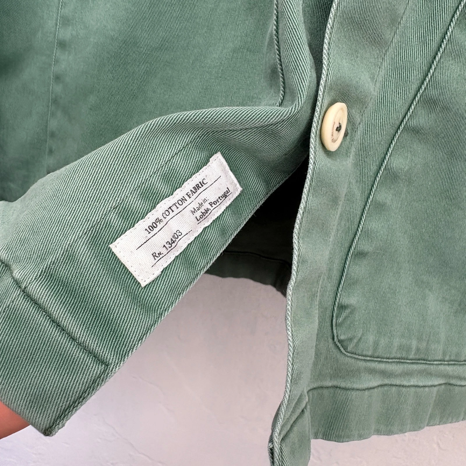Brooklyn Tailors + Willys Detroit Chore Coat Men Size Medium Green Fits Small image 8
