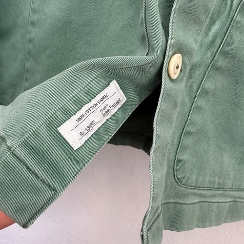 Brooklyn Tailors + Willys Detroit Chore Coat Men Size Medium Green Fits Small image 8
