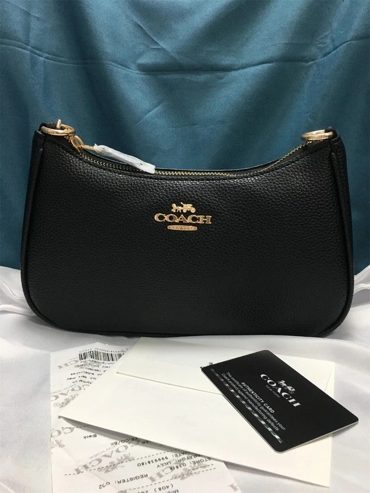 New C.oach Teri CA209 Fashion Women's Black Shoulder Bag Leather - Image 2 of 4