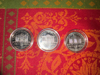 3 x Austria 1 5 euros 2008 2010 2012 Filarmónica de Viena 1 oz plata 999