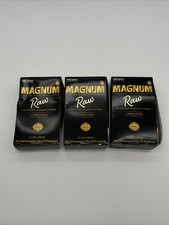 Trojan Magnum Raw Lubricated Condoms - 10 Ct Each - Lot Of 3