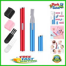 2 Pcs Portable Electric Eyebrow Trimmer Set - Gentle Battery Operated Razors
