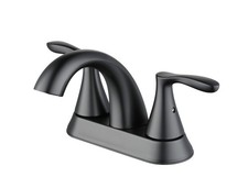 Simple Flair 4" Centerset Bathroom Faucet in Matte Black