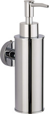 Wall Mounted Soap Dispenser Stainless Steel 304 Bathroom Kitchen Chrome Round