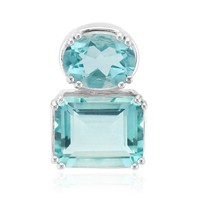 Cavill Ohrringe Damen Silber 925 Palladium Fluorit 4,83Ct Hellblau