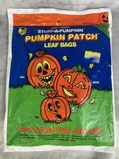 Sun Hill Halloween Pumpkin Patch Stuff-A-Pumpkin Leaf Bags Family Vintage