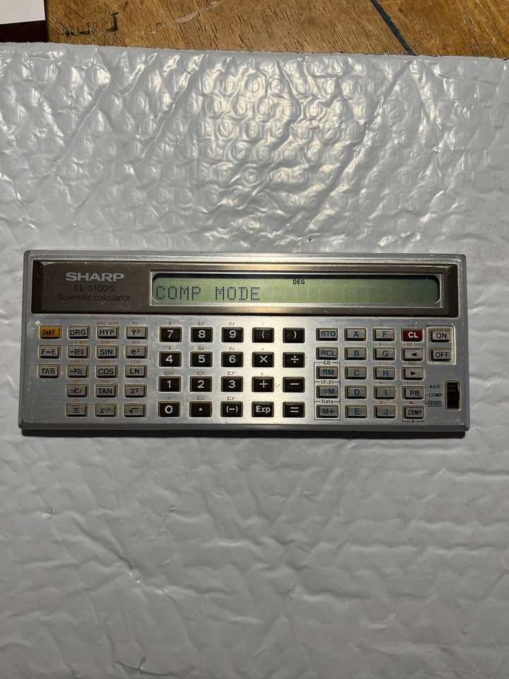 Vintage ~1980s Sharp EL-5100S Scientific Programmable Calculator Working Case