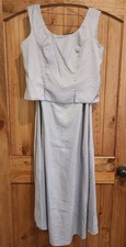 Silver 2 Piece Formal Bridesmaid Evening Gown Prom Size 20