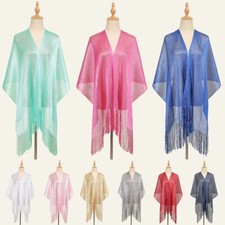 Chic Shimmer Sparkly Shawl Stole Scarf Wrap For Weddings Proms Parties  