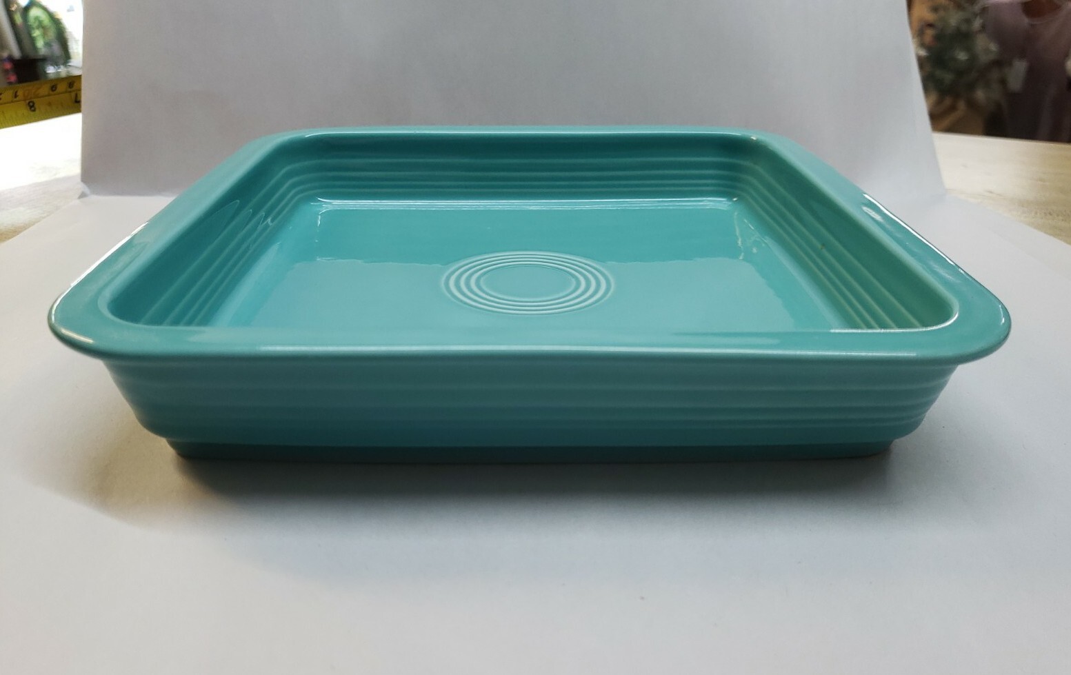 Retired Fiesta Fiestaware Utility Tray Napkin Holder Teal / Turquoise