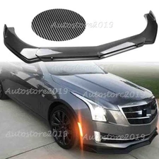 For Cadillac ATS CTS Carbon Fiber Front Bumper Lip Spoiler Splitter Body Kit