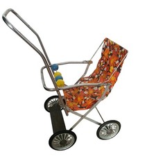 JOUET ANCIEN - Poussette Poupée Ancienne en bois Années 1950 EUR 50,00 - FR