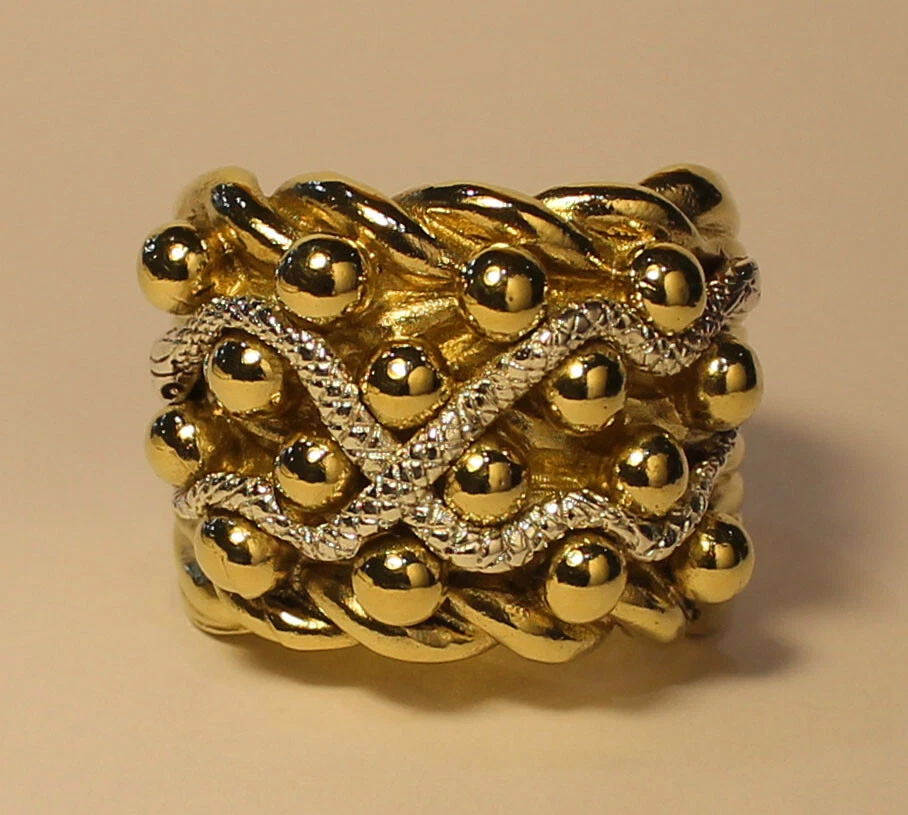 Mens gold deals keeper ring
