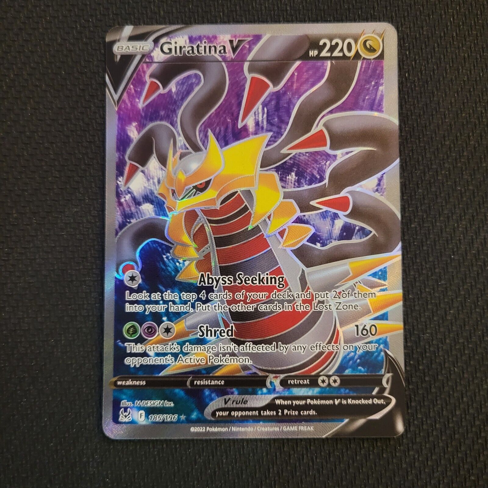 Giratina-V 185/196 - Lost Origin - Sword & Shield - Pokemon Trading Card  Game - PokeMasters