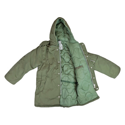 Winter Jacket Army Style Parka Padded Insulated Dubon Hooded Olive