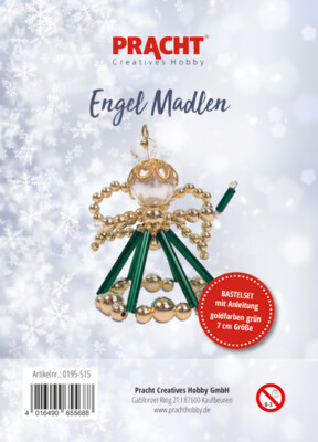 Bastelset Engel m. Kerze goldfb.-grün ca.7 cm Pracht Creatives Hobby Weihnach...