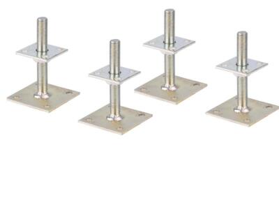 Alberts 4 x Pfostenträger zum Aufschrauben verzinkt höhenverstellbar 70x70mm