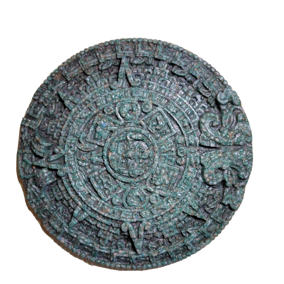 Vintage Mayan Aztec Calendar Epoxy & Crushed Green Stone Plaque Wall Hanging | eBay vintage-mayan-aztec-calendar-epoxy-crushed-green-stone-plaque-wall-hanging-ebay