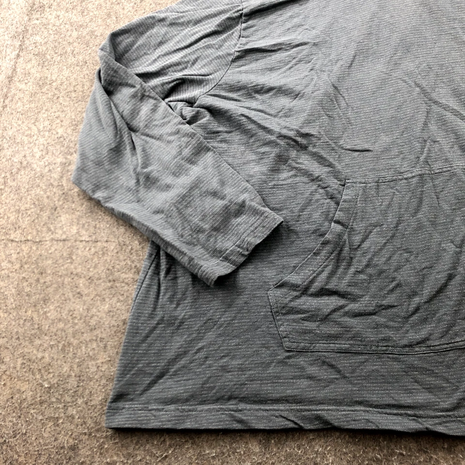 Sudadera con Capucha Airwalk Para Hombre XL Gris Sólido Con Capucha Cordón Bordado Patín Y2K Foto 2 de 4