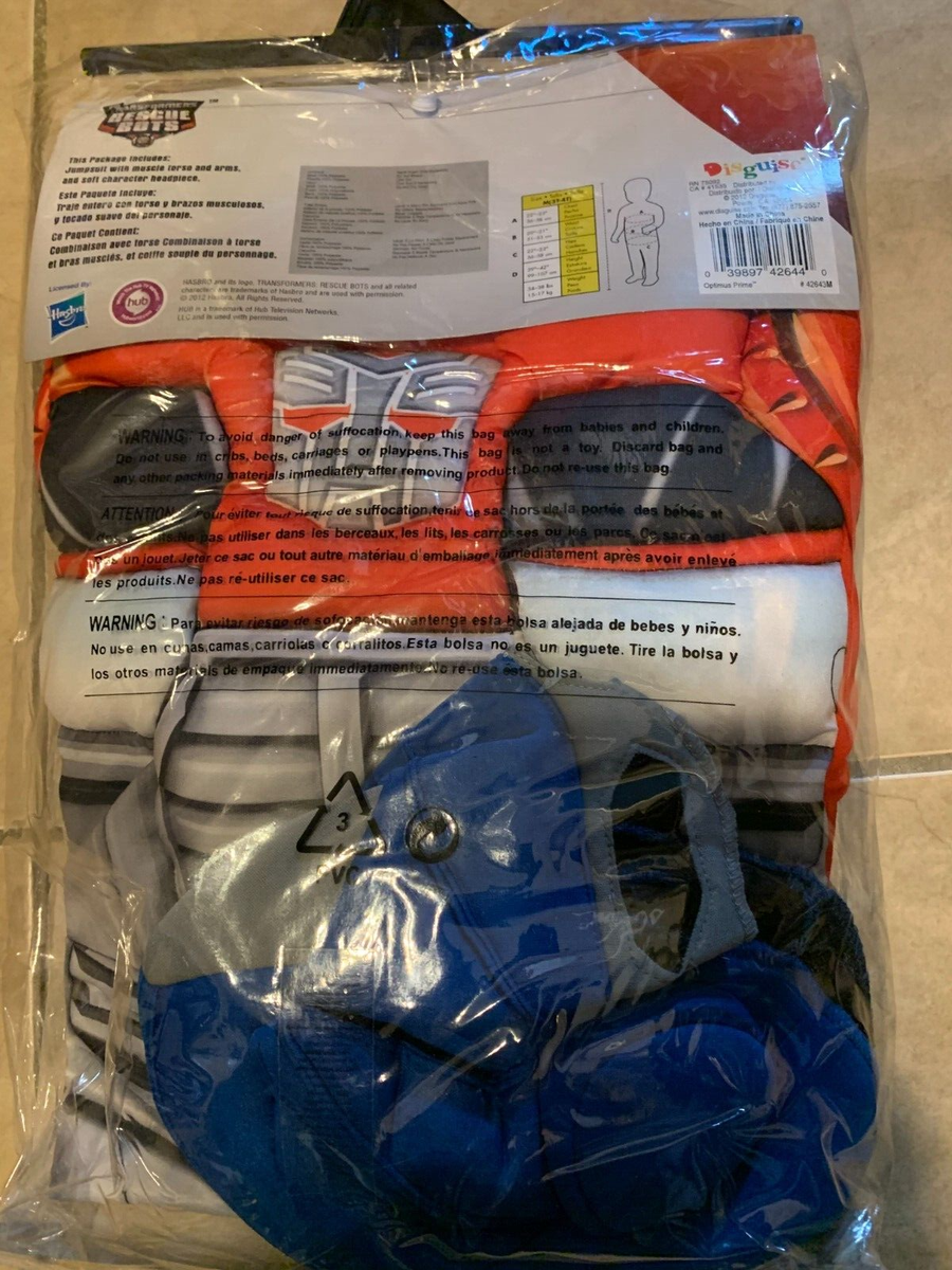 専用1 Transformers Rescue Bots Optimus Prime Costume NEW w/ Mask Youth