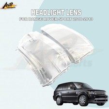 Pair Headlamp LH RH Headlight Lens Covers For 2010-2013 Range Rover Sport