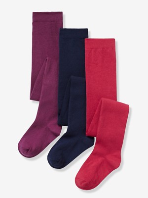 Verbaudet 3er-Pack Jersey Strick Stoff Strumpfhosen EU Größe 31/34 UK 12-2 VERKAUFT AA 13