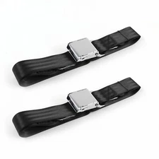 Chevy Truck 1960 - 1962 Airplane 2pt Black Lap Bucket Seat Belt Kit - 2 Belts 