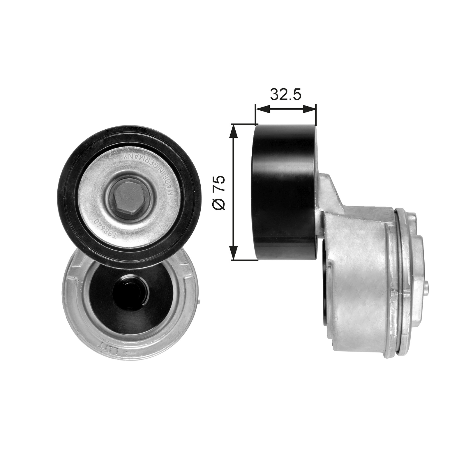 Aux Belt Tensioner T38640 Gates Drive V-Ribbed 9062003770 9062004570 9062005970 - Image 5