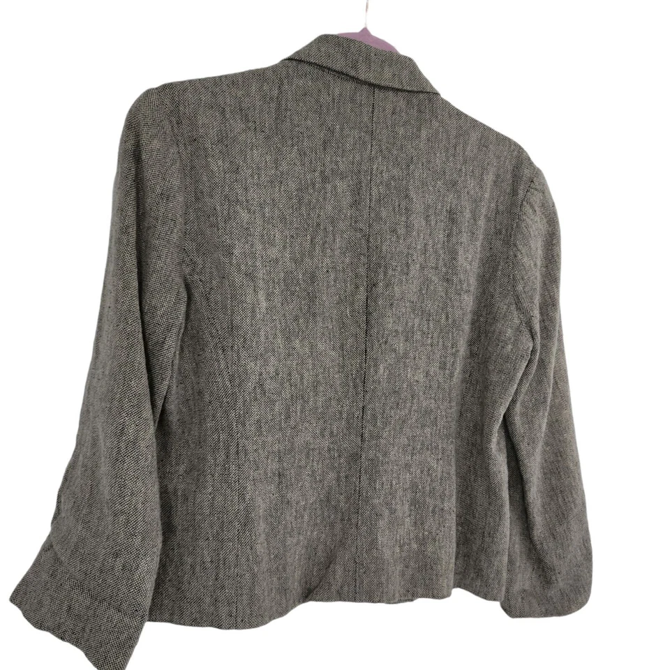 Chaqueta Blazer Deportiva Tabitha Pata de Gallo 6 Lino Algodón Botón Único Ropa de Trabajo Foto 3 de 4