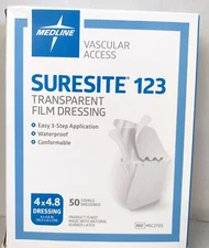 Medline MSC2705 SureSite 123 Transparent Dressing 4”x 4.8”  (BOX/50)