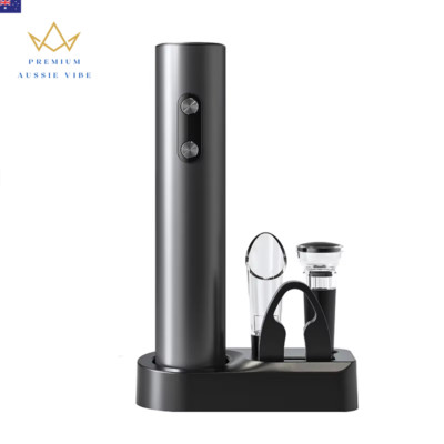 Electric Wine Bottle Opener Set Automatic Corkscrew with Aerator Pourer and Foil