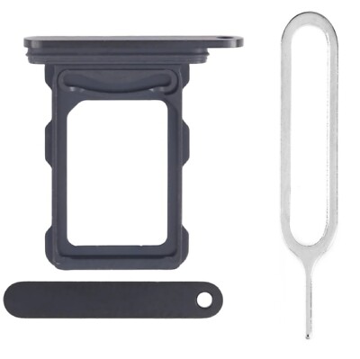 Nano Dual SIM Card Slot Houder Adapter Vervanging voor iPhone 16 Pro/iPhone 16 Pro Max met pin White